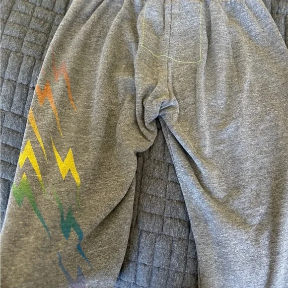 Aviator Nation Gray Sweatpants with Lightning REALLY SOFT - Picture 2 of 8